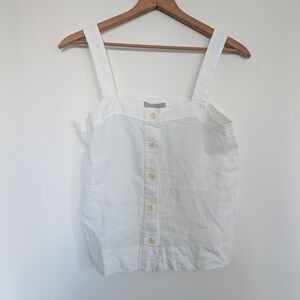 Everlane White Button-Front Camisole